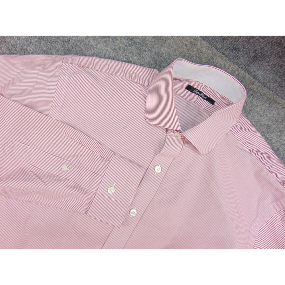 Proper Cloth Button Down Shirt Mens Med Red Striped Preppy Business Casual